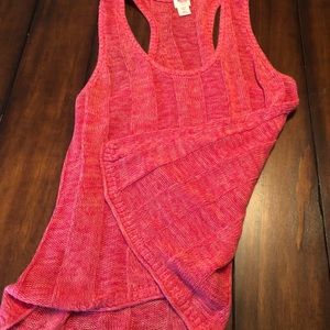 Pink Knit Sleeveless Top Hi-Low Size XXL
